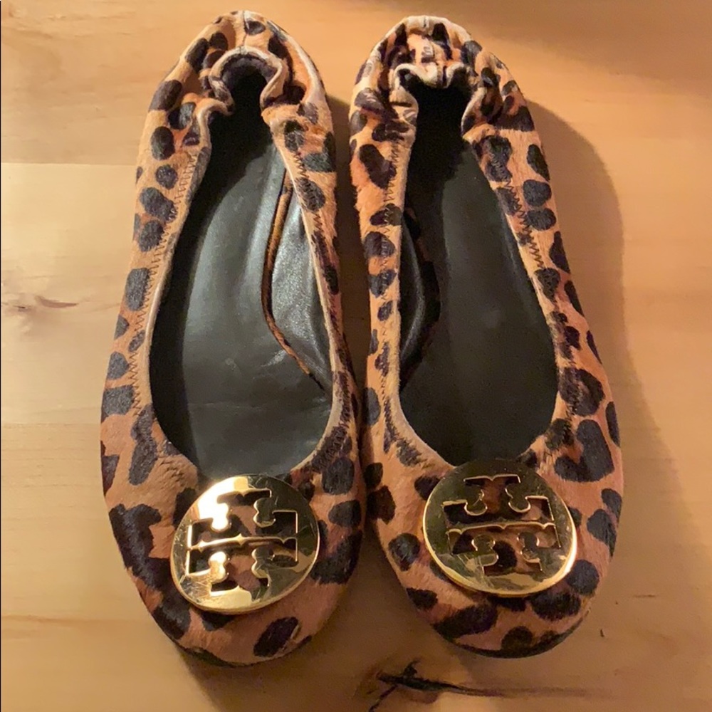 Tory Burch cow hide flats